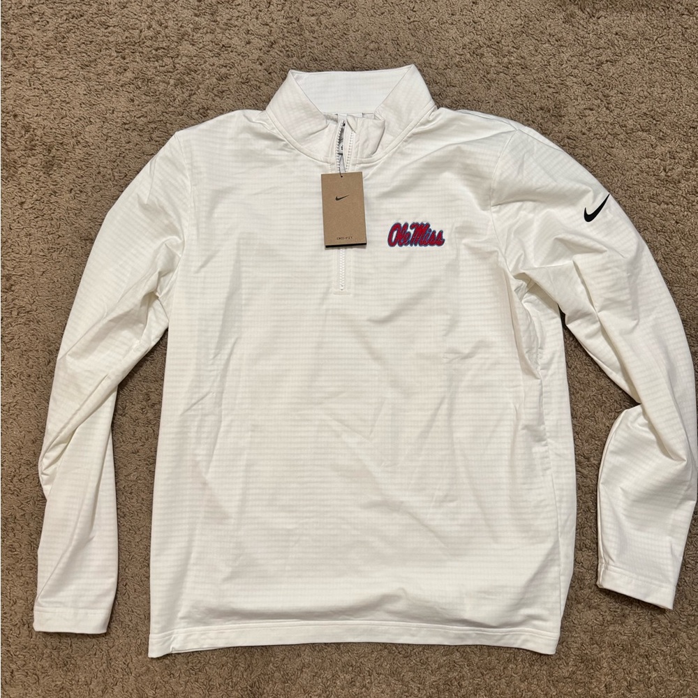 Nike White Ole Miss Pullover